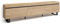 Skraut Home | Mobile TV Soggiorno | Ampio spazio a disposizione | 240x57x35 cm | Design industriale | Stile moderno | Rovere