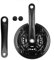 Zjyufy Juego de bielas de 170 mm para bicicleta de montaña con cadena de 24, 34 y 42T, bielas para bicicletas, juego de bielas de acero de alto carbono para bicicleta de montaña de velocidad variable