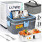 Czoele 100W Électrique Gamelle Chauffante Boîte à Lunch 3 en 1 Lunch Box Gamelle Chauffant Boite Repas Alimentaire 220V 12V 24V en Acier Inoxydable Thermique Amovible Convient pour Voiture Camionet