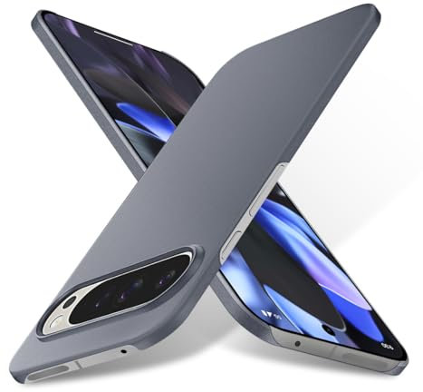Bastmei Cover per Google Pixel 9 PRO/Google Pixel 9, Ultraleggero Ultrasottile Antiscivolo AntiGraffio Protezione della Telecamera, PC Rigido Smerigliato Cover per Google Pixel 9/9 PRO 2024 (Grigio)