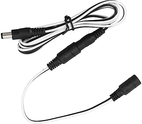 Solar Panel Extension Cable, DC Extension Connector for Power Cable Extension - Thickened Gauge, Easy Installation Compatible with Solar Panels, LED Lights, Cameras (1m / 3.3ft)