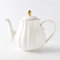 Teiera in ceramica, a forma di zucca, bollitore da tè creativo, per la casa, 1 l, colore: bianco