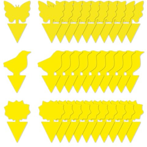 KYLOS 30 Stück Gelbsticker gegen Trauermücken, Gelbe Klebefallen für Zimmerpflanzen, Effektive Schädlingsbekämpfung für Innenräume, Ungiftig & Geruchlos