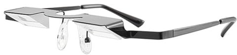 Faule Lesebrille - Bett Prism Eyewear, 90 ° Winkelgläser | Hohe Klarheitslinsen, Bequemer Optischer Rahmen, TV -Buchbeobachtungshilfe Für Das Liegen, Ruheln, Entspannung Ohne Augen- Oder Nackenspannun