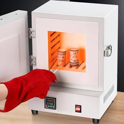 Four électrique portable numérique de 2000 W à chauffage par évaporation, température maximale de 1150 °C (2192 °F), idéal pour la fonte de cire, le trempage des métaux et l'émaillage de la céramique