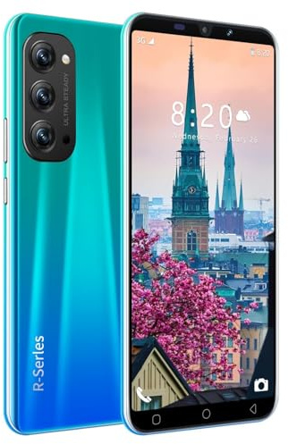 PrzTIk 5.0 Pulgadas Teléfono Inteligente Barato, 16GB ROM (Expansible hasta 128GB), Android 9.0, Teléfono Dual SIM 3G, Compatible con Reconocimiento Facial (Blue)
