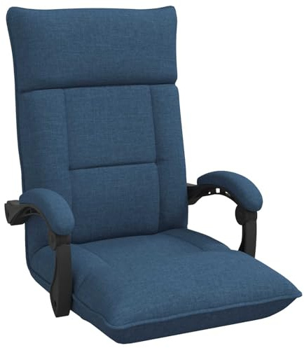 vidaXL Verstellbarer Fußsessel Blau Stoff