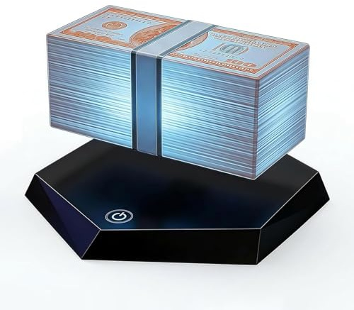 Generico Lampada Banconota Fluttuante, Levitazione Magnetica Dollaro Design 3 Colori LED Luce Notturna, Gadget Scrivania Rotante 360° for Arredo Stanza da Gaming, Regalo Uomo Originale