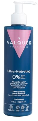 Valquer Ultra-Hydrating Hair Mask Formula Zero. Revitalisiert, pflegt, repariert und pflegt trockenes Haar mit Sojaextrakt, Panthenol, Vitamin E und Phytokeratin. Vegan. 275 ml.