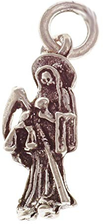 Der Tod mit Sichel und Waage Silber 925 Anhänger groß