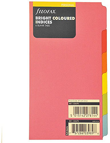 Filofax Bright Personal 6 leere Register