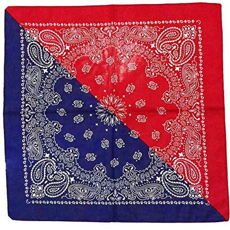 Unbekannt Bandana Kopftuch Halstuch Nickituch Biker Tuch Motorad Tuch verschied. Farben Paisley Muster, Königsblau/Rot Double, ...