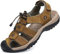 FLARUT Sandalen Herren Outdoorsandalen Sommer Wanderschuhe Trekkingsandalen Leder Strand Wandersandale Laufschuhe Lässige Sneaker Sportsandalen(braun,45)