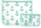 Bogg Bag Transparenter Designer-Reißverschluss-Einsatz (2er-Set) Reise-Organizer zur Aufbewahrung (türkiser Anker)