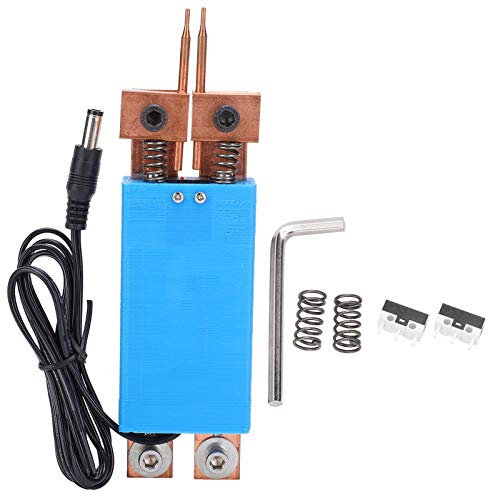 Penna per Saldatura a Punti con Batteria DC 4-12V, Penna per Saldatore a Punti con Grilletto Automatico Portatile W01 Blu, Accessorio per Saldatrice Industriale