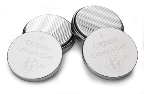 VERBATIM Batterie a bottone al litio Premium CR2450 Confezione da 4 3V 580mAh - Pile a bottone al litio per orologi chiavi della macchina telecomandi fotocamere giochi ecc - Cella a bottone