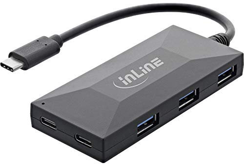 InLine® USB 3.2 Gen.1 OTG Hub, USB Typ-C zu 2 Port Typ-C und 3 Port Typ-A, ohne Netzteil