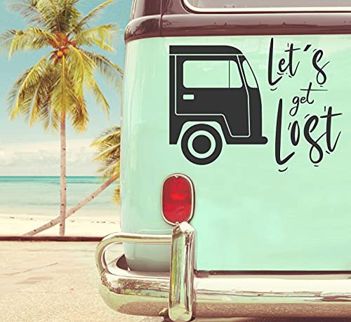 Lets Get Lost Aufkleber Sticker Decal Vinyl für Camper, Wohnmobil, Wohnwagen, Auto, Motorrad, Koffer, Fahrrad, Notebook und mehr