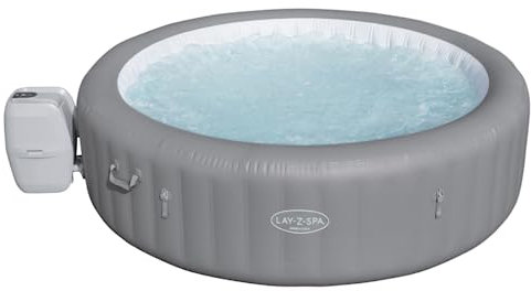 Lay-Z-Spa Grenada 190 AirJet Massage System, Inflatable Hot Tub with Freeze Shield Technology, 6-8 Person, Grey