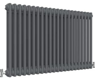 Anthracite Radiator Traditional 2 Column Radiator Horizontal Radiators Cast Iron Style 600x1010mm Central Heating Interior Design
