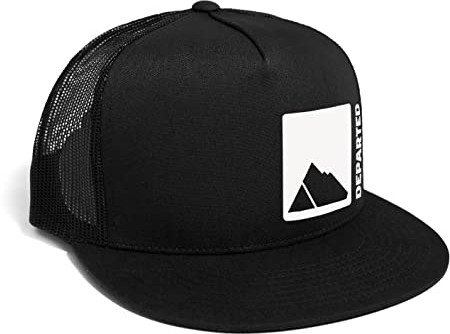 DEPARTED Herren Mesh Trucker Hat mit Print/Motiv - Snapback Cap - No. 88, Black