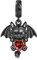 GNOCE Fliegender Drache Anhänger Dangle Charm Sterling Silber mit Herz Zirkonia Stein Fit Armband/Halskette für Frau Damen Schmuck Geschenk Idee (Schwarz)