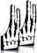 Jecery 2 Pieces Skeleton Artist Glove for Drawing Tablet Glove for Graphics with 2 Finger Digital Tablet Drawing Glove Palm Rejection Glove for Pad Painting Writing, Right Hand, 2.76 x 7.28 Inches