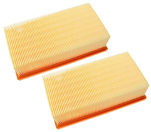 vhbw Set 2x Flachfaltenfilter kompatibel mit Kärcher K 2000 E, K 2000 TE, K 3500 E Nass- und Trockensauger, Staubsauger - Filterelement
