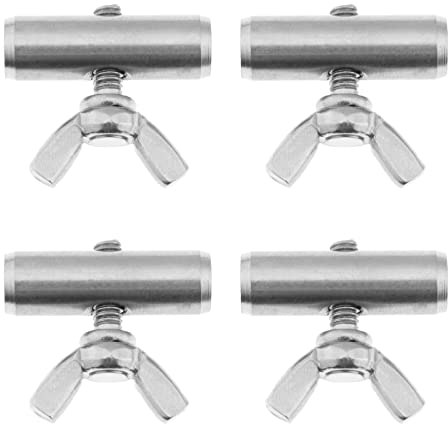 Create idea Markisen-Schienenstopper, 8 mm, für Wohnmobil, Boot, Camping, Zelt, Ausrüstung, Markisen, Zubehör, Edelstahl, 25 x 8 mm, 4 Stück