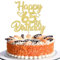 1 Stück Happy 65th Birthday Cake Topper Glitter Heart Star 65 Fabulous Tortendeko Prost auf 65 Jahre alt neunzig fabelhafte Tortendekorationen 65 Geburtstag Party Kuchen Dekoendeko Gold