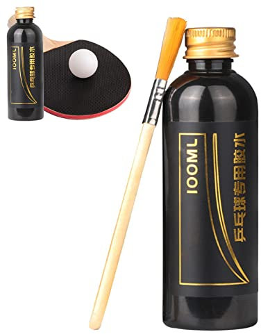 Sakamura Kit adhésif pour tennis table – 100 ml colle pour tennis table avec pinceau | Kit d'entretien tennis table pour la compétition