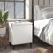 WIFESE 2er Set Nachttisch mit Metallbeinen 40x30x50 cm Nachtkästchen Nachtschrank Boxspringbett Bedside Table Beistelltisch Weiss Nachtkommode Integrierter Schublade Holzwerkstoff