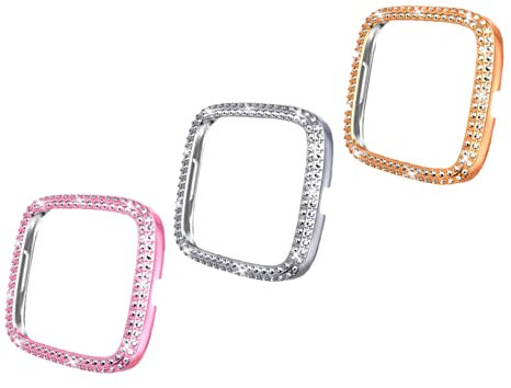 Mikikit 3st Uhrengehäuse Schutz Der Uhrenabdeckung Uhrenschutzetui Uhrenschutzgehäuse Smartwatch-zubehör Fall Für Frauen Fall Diamant Displayschutzfolie Handyhülle Fräulein Stk Bildschirm