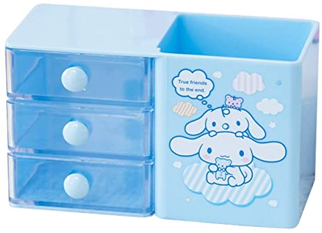 Roffatide Anime Cinnamoroll Desktop Desk Office Supplies Container Pen Holder for Desk Cute Pencil Cup Pot Makeup Brush Holder Mini Box