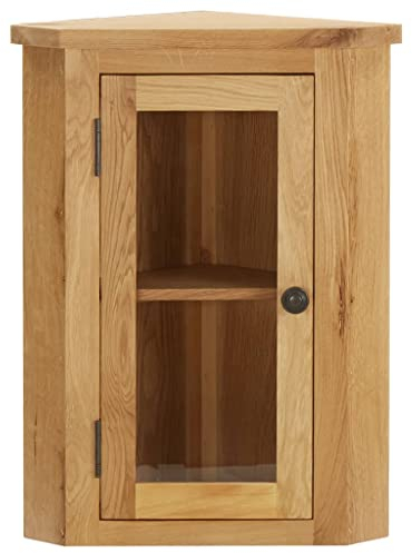 VACARX Hängeschrank Eckschrank 45x28x60 cm Eiche massiv