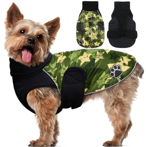ALAGIRLS Hundemantel Hunter Hundemantel Hundemantel für Kleine Hunde Hundemantel Dackel ALADC002 GreenStarCamo M
