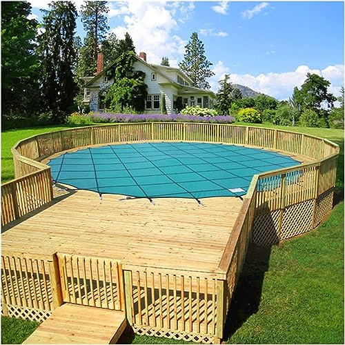 AviiSo Tappetino Protettivo Copertura per Piscina Copertura di Sicurezza per Piscina Rotonda Invernale per Piscina interrata, Ponte in Legno/Pavimento in Cemento (Size : 13ft/4m)