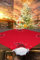 KAMACA Tischdecke Mitteldecke 85x85 cm quadratisch mit appliziertem Wichtel - Motiv Küche Esstisch Tisch Dekoration Eyecatcher in Herbst Winter Weihnachten (Wichtel)