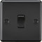 Knightsbridge 10AX 1G 2 Way Plate Switch - Matt Black