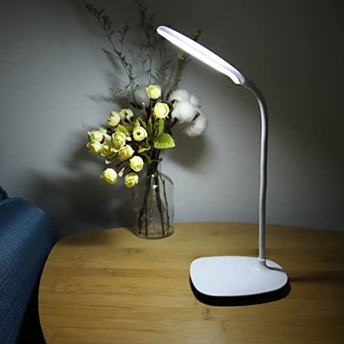 Akozon LED USB Flessibile, Interruttore Tattile da Comodino Dimmerabile, Lettura, Studio, Luce, Lampada da Tavolo da Tavolo