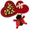 NARAMAKI® Idea Regalo Pasqua 2025 - Cuore Cioccolato - 30 Cioccolatini + Scatola Cuore Grande + Coccinella + Rose Legno - Confezione Regalo Inclusa ROCHER)
