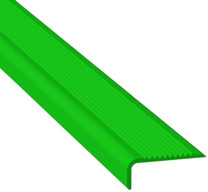 PVC Kunststoff Treppen-Kantenschutz Treppenprofil L-Form Selbstklebend Kantenschutzprofil Eckenschoner Eckenkanten-Zierleisten Kantenschutz Geeignet für Außen- und Innentreppen. ( Color : Green , Size