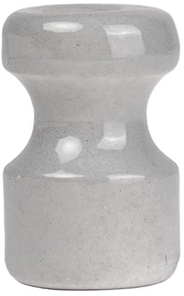 FANTON Isolatore in ceramica grigio Kit 6 isolatori Ø 16mm h 25 mm per installazioni cavo seta vintage completi di viti ottonate 89030GR