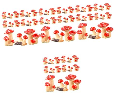 Sosoport 60stücke Miniatur Pilze Deko Künstliche Pilzfiguren Für Bonsai Und Miniaturgärten Für Fotografie Bastelprojekte Und Kreative Spielwelten Farbenfroh Und Detailreich