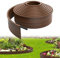 UISEBRT Flexible Rasenkante Kunststoff 6m - Beetumrandung mit runden Oberkante Beeteinfassung - Verhindert Wurzelausbreitung - Stabile Beetbegrenzung, 9,6 cm x 6m, Braun