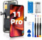 DTD iPhone 11 PRO LCD 5.8 Ersatzbildschirm FHD Touchscreen 3D Touch Digitizer Rahmen und Reparatur Kit (Modelle A2160, A2217, A2215)