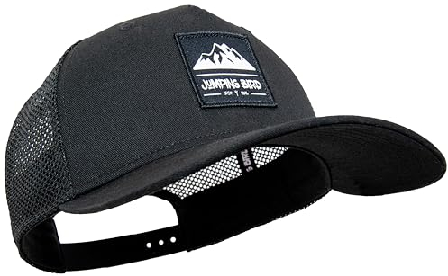Jumping Bird Trucker Cap (Schwarz) • Mesh Cap für Herren & Damen • Retro Style Kappen • Netzcap atmungsaktiv