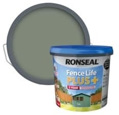FAB INT PRODUCTS Exterior Wood Paint - Sheds & Fences Life PlusFence Life Plus, 5 Litre (Sage)