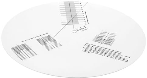 BESTonZON Professionelle Vinyl Schallplatten Kalibrierungsplatte Mit Anti-rutsch-funktion Nadel Ausrichtungswinkelmesser Doppelseitige Schablone Für Präzise Tonabnehmerjustierung Am Plattens
