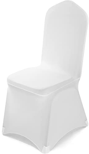 VELPAX Chair Covers Wedding 100Pcs Polyester Spandex Stretch Removable Washable Slipcovers Chair Covers for Wedding Banquet Celebration Dining Party (100PCS)